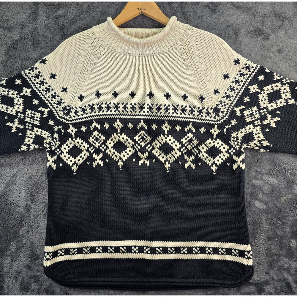 Vintage Eddie Bauer Sweater Women’s Large Pullover Nordic Ski Shirt Longsleeve